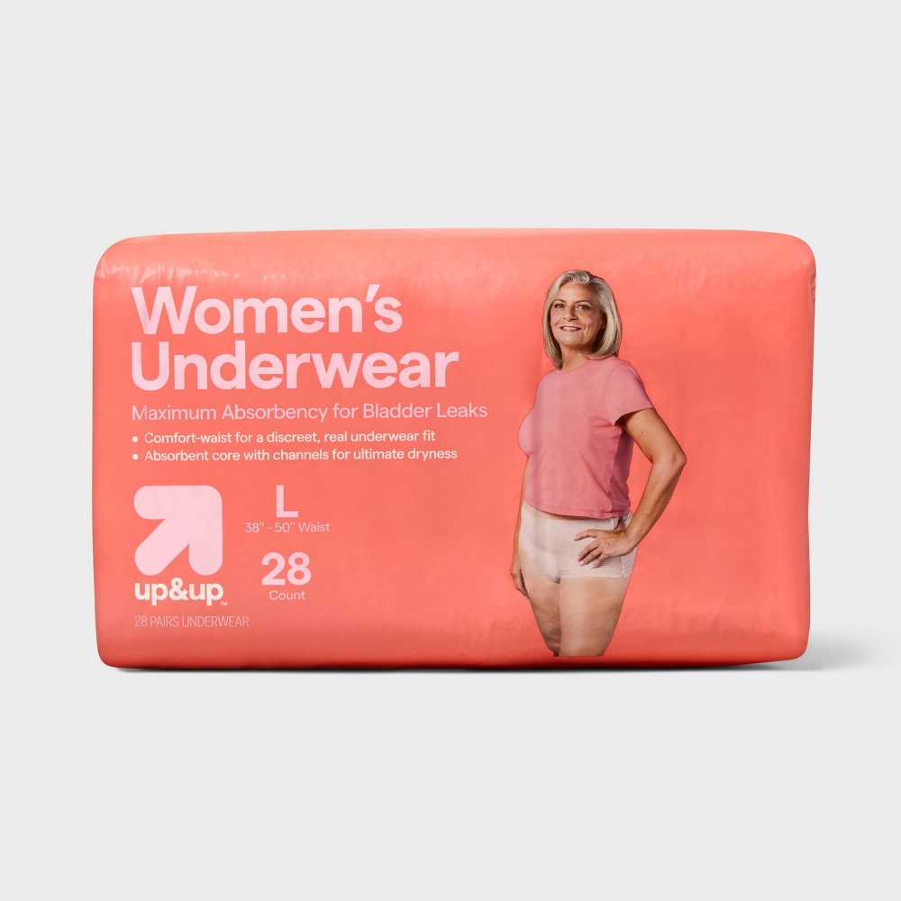 Incontinence Underwear for Women - Unscented - Maximum Absorbency - L - 28ct - up&up™
