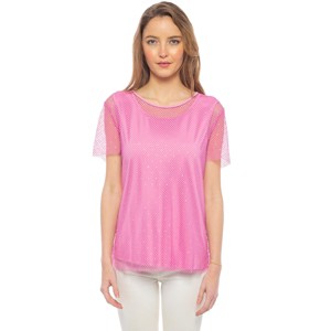 Parker and Rowe | Short Sleeve Beaded Netting Top - 1 of 2