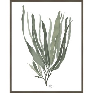Amanti Art Seaweed 2 Blue Large by Fab Funky Wood Framed Wall Art Print - 1 of 4