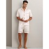 INSPIRE CHIC Men's Short Sleeve Two-Pieces Loungewear Satin Pajamas Set - 2 of 4