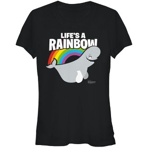 Juniors Womens Finding Dory Bailey Life is a Rainbow T-Shirt - 1 of 3