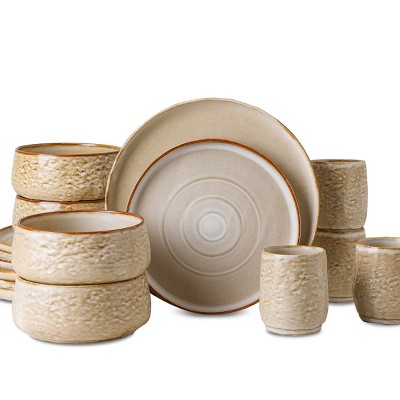 Stone by Mercer Shosai 16-Piece Dinnerware Set Stoneware, Service for 4