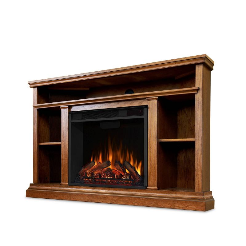 Real Flame Churchill Corner Electric TV Fireplace Oak, 4 of 11