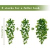 BRINJOY 2-Pack Artificial Pothos Hanging Vines - 43.3" Realistic Fake Greenery for Indoor/Outdoor Walls(Basket Not Included) - 3 of 4