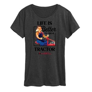 Women's - Instant Message - Life Is Better On A Tractor Short Sleeve Graphic T-Shirt - 1 of 4