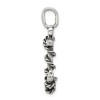 Black Bow Jewelry Sterling Silver Large 3D Antiqued Anchor and Rope Pendant, 22 x 32mm - 2 of 4