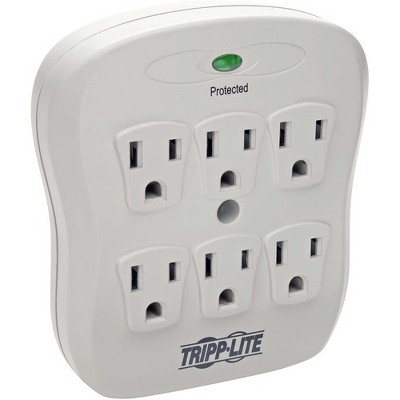 Tripp Lite Surge Protector Wallmount Direct Plug In 120V 6 Outlet 540 Joules - Receptacles: 6 x NEMA 5-15R - 540J