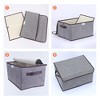 REGALWOVEN Fabric Collapsible Storage Bin Cube with Handles and Lid for Shelves Closet - 3 of 4