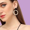 SOHI Women's Gold Block Drop Earrings - 3 of 3