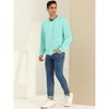 Lars Amadeus Men's Zip Up Long Sleeves Solid Color Knit Hooded Jackets - 4 of 4