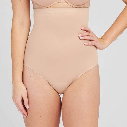 Assets By Spanx Women's Flawless Finish High-waist Shaping Thong - Beige S  : Target