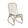 PE Wicker Patio Accent Chair Set Of 2,Modern Armless Chair With Washable Cushion And Petal-shaped Back,Outdoor Furniture -Maison Boucle - 4 of 4