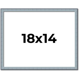 PosterPalooza | Textured Blue Picture Frame - UV Acrylic, Backing Board, Hanging Hardware Included - 1 of 4