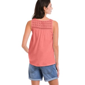 ellos Crochet Lace Tank - 1 of 4