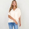Anna-Kaci Women's V-Neck Dolman Sleeve Blouse - 3 of 4