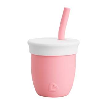 Silicone Cup with Built-In Straw