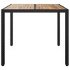 vidaXL Garden Dining Table Black 35.4" x 35.4" x 29.5" Poly rattan - 3 of 4