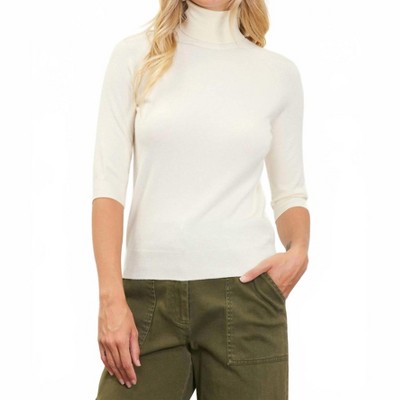 Women's High Neck Sweater Top - SKIES ARE BLUE
