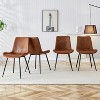 Dining Chairs Set of 4, Comfy Fabric Suede Backrests Seating Kitchen Chairs Modern Dining Chairs for Living Room, Lounges, Guest Room - 2 of 4