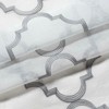 Kate Aurora Lux Home 2 Pack Shabby Trellis Semi Sheer Embroidered Clover Grommet Top Curtains - 3 of 4