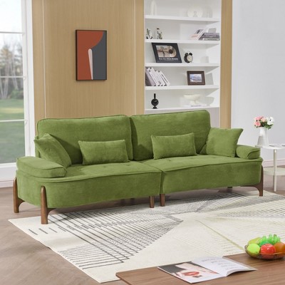 Mocamel 103 inch comfortable deep seated sofa with pillow, suitable for bedroom, living room, apartment, office, dormitory decoration