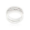 Slickblue Women’s Sparkling 3.1 Ct. Cubic Zirconia Eternity Ring Set – Rhodium-Plated, Sizes 5-10 - 2 of 4