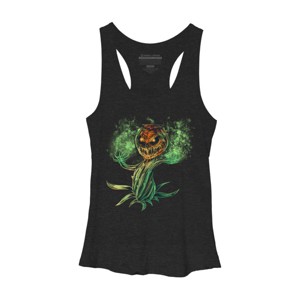 Women's Design By Humans Halloween Pumpkin Fun T-Shirt for Men Women By Dzuu Racerback Tank Top - 1 of 3