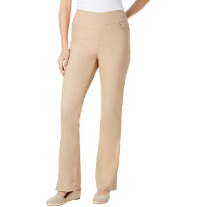Woman Within Plus Size Flex-Fit Pull-On Bootcut Denim Jean - 1 of 4
