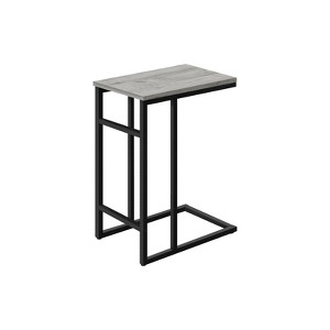 FONTOI C-shaped Side Table, Bedside Table with Felt pads, Snack Stand, Sofa Side Table for Living Room, Bedroom, Grey, 11.75"*24"*18" - 1 of 4