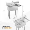 winado 2 Compartment 304 Stainless Steel Sink With Right Side Drainboard - 2 of 4