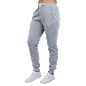 Blue Ice Women's Loose Fit  Fleece-Lined Jogger Sweatpants With Zipper Pockets - 1 of 3