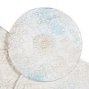 Wood Floral Intricately Carved Wall Decor with Mandala Design White - Olivia & May - 3 of 4