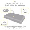 BreathableBaby Cotton Percale Fitted Sheet, For 52" x 28" Crib & Toddler Bed Mattress, Gray (2-Pack) - 3 of 4