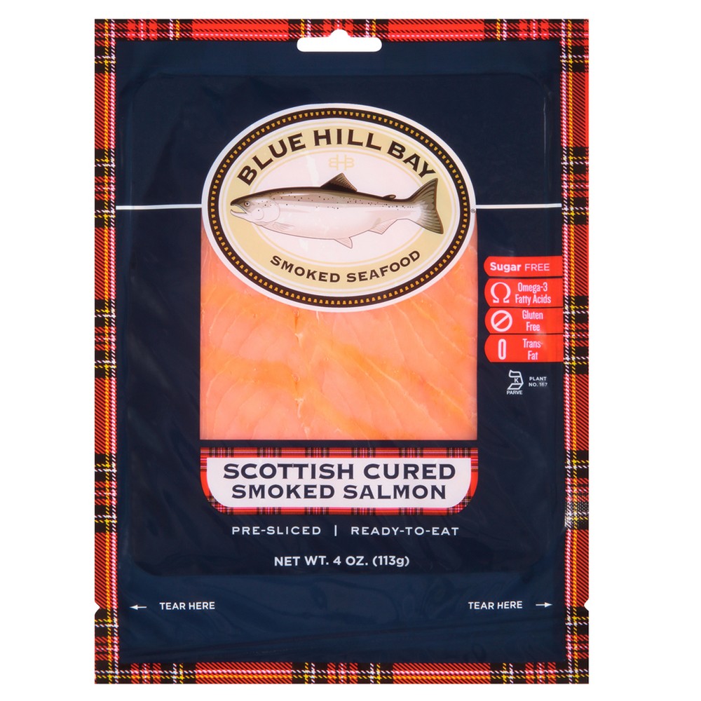 Blue Hill Bay Pre-Sliced Scottish Cured Smoked Salmon - 4oz