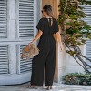 Women's Breezy Crinkled Chiffon Surplice Neckline Wide Leg Jumpsuit - Cupshe - 3 of 4