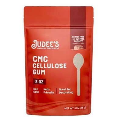 Judees Premium CMC Powder 3 oz - Use in Fondant, Frostings, and Cake Decorations - Improves Gluten Free Dough -