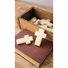 White Stone Cross Decor – Set of Six Handcrafted Pieces (Min 2) by Kalalou - 2 of 3