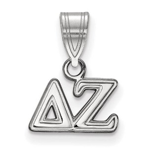 Black Bow Jewelry Sterling Silver Delta Zeta Greek Life Small Pendant - 1 of 3
