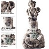 Nature Spring Lighted Indoor/Outdoor Stone Design Cherub Angel Water Fountain - 3 of 4