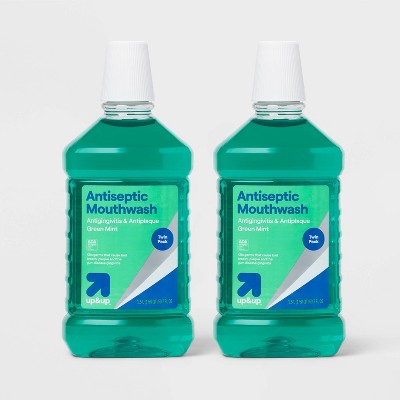 Antiseptic Green Mint Mouth Wash - 50.7 fl oz/2pk - up&up™
