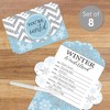 Big Dot of Happiness Winter Wonderland - Fill-In Cards - Snowflake Holiday Party and Winter Wedding Fold and Send Invitations - Set of 8 - 2 of 4