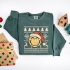 S.W.Smiley Ugly Christmas Sweater Distressed - Women's Garment Dyed Graphic Sweatshirt - 2 of 4