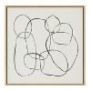 Kate and Laurel Sylvie Dancing Circles Framed Canvas by Teju Reval of SnazzyHues, 30x30, Natural - 2 of 4