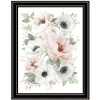 HomeRoots Peony Floral Block Black Framed Print Wall Art - 4 of 4