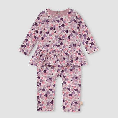 Burt's Bees Baby® Baby Girls' Ditsy Museum Garden Jumpsuit - Rose Pink 0-3M
