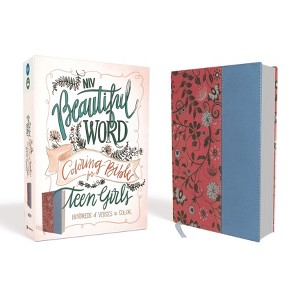 NIV, Beautiful Word Coloring Bible for Teen Girls, Imitation Leather, Pink/Blue - by  Zondervan (Leather Bound) - 1 of 1