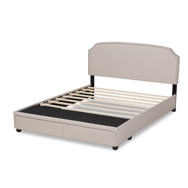 2 Larese Fabric Upholstered Drawer Platform Storage Bed - Baxton Studio, 5 of 14