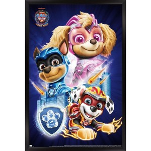 Trends International Paw Patrol: The Mighty Movie - Group Framed Wall Poster Prints - 1 of 4