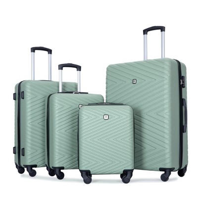 Whisen 4-Piece Set(16/20/24/28 in.) Luggage Sets ABS Lightweight Suitcase with TSA Lock and Rotating Wheels