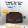 Ultimate Sack 5ft Bean Bag Chair and Footstool, Oversized Comfortable Indoor Floor Lounger, Giant Foam-Filled Furniture for Relaxing, Brown Suede - 3 of 4